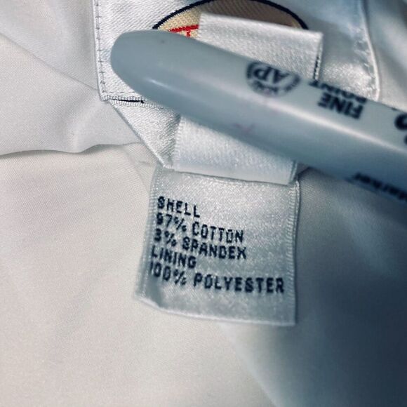 Talbots Skirt Cotton Stretch Geometric Print Pencil Y2K Light Yellow Sz 12 Flaw - Picture 11 of 12